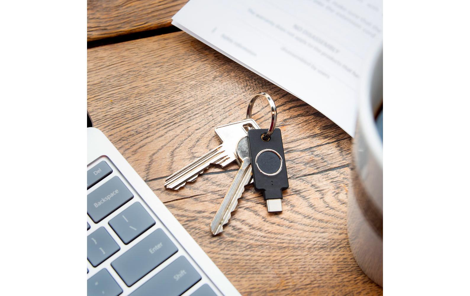 Yubico YubiKey C Bio FIDO Edition – USB-C – Schwarz – für Windows, macOS, Chrome OS und mehr