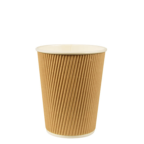 Papstar Trinkbecher, Karton, PLA-beschichtet, für Heissgetränke – 2 dl, Braun/Weiss – 25 Stk.
