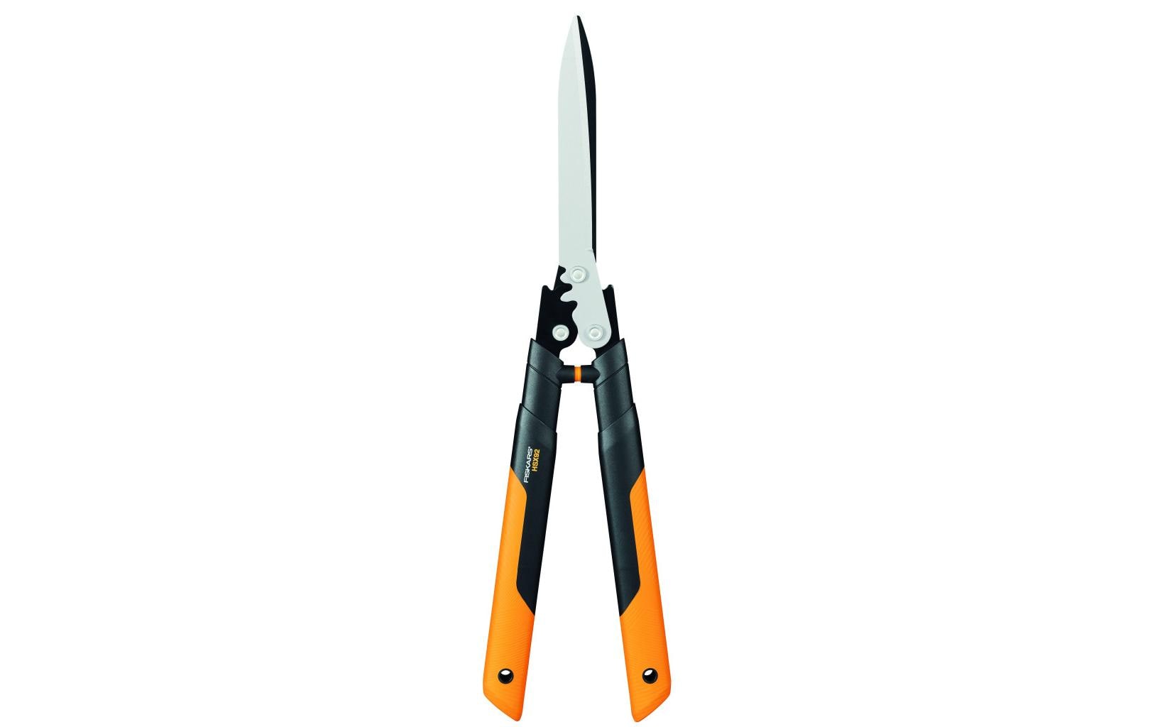 Fiskars PowerGear X HSX92 – Getriebe-Heckenschere Schwertlänge 630 mm, Aluminium, antihaftbeschichtete Klinge