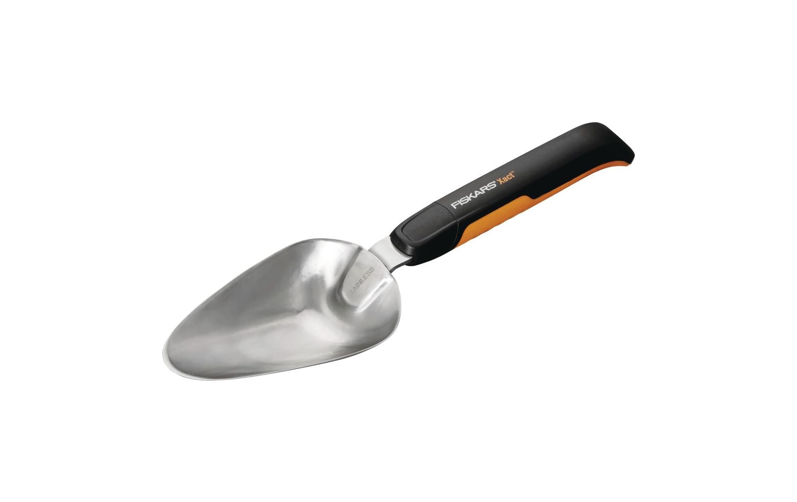 Fiskars Xact Blumenkelle – 375 mm, Klingenbreite 83 mm, Softgrip, Edelstahl