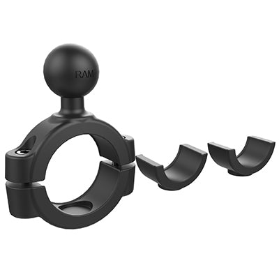 RAM Mounts Rohrschelle, drehbar – für Rohr-Ø 28,58–38,1 mm – Schwarz, Aluminium/Kautschuk