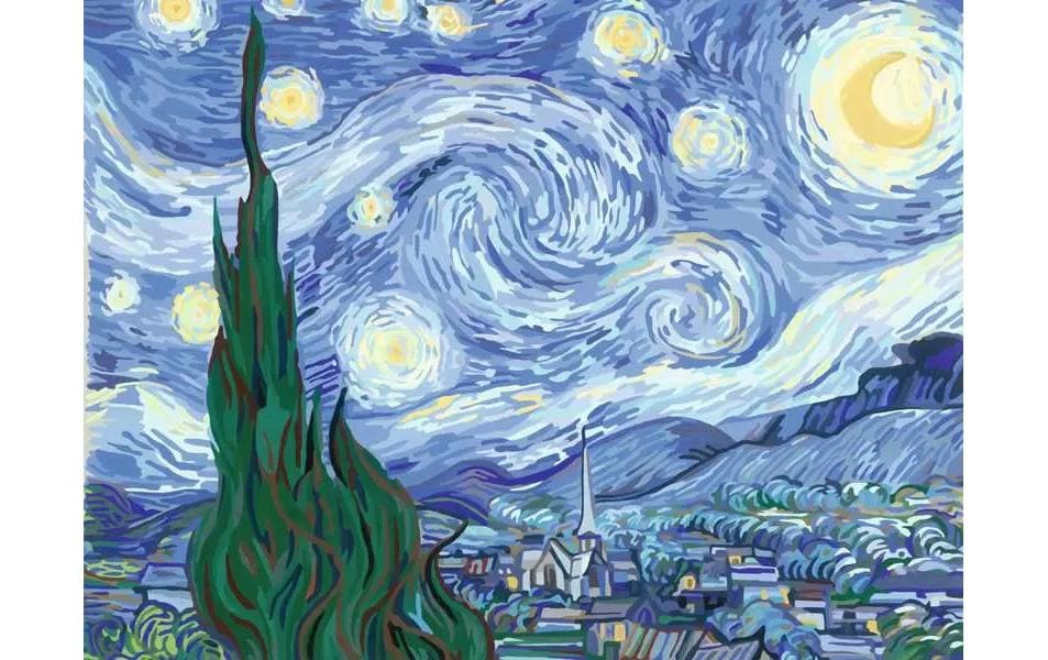 Ravensburger CreArt – Malen-nach-Zahlen-Set – Starry Night (Van Gogh) – ab 14 Jahren
