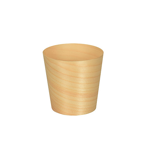 Papstar Schale pure, Holz, rund – Ø 6 cm, H 6 cm, natur – 50 Stk.