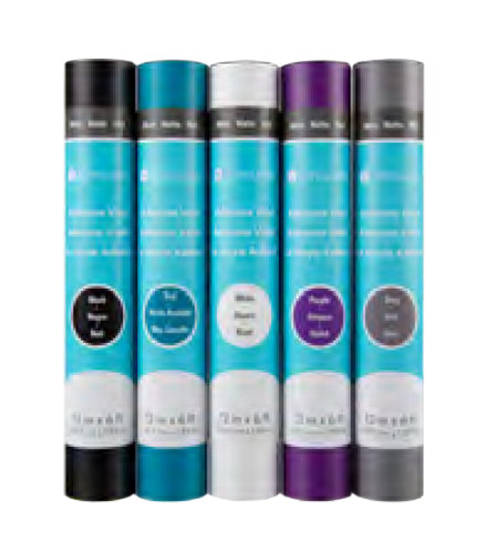 Silhouette Vinylfolie (selbstklebend), Schwarz, Matt, 30,5 × 180 cm, 1 Rolle, für Schneideplotter