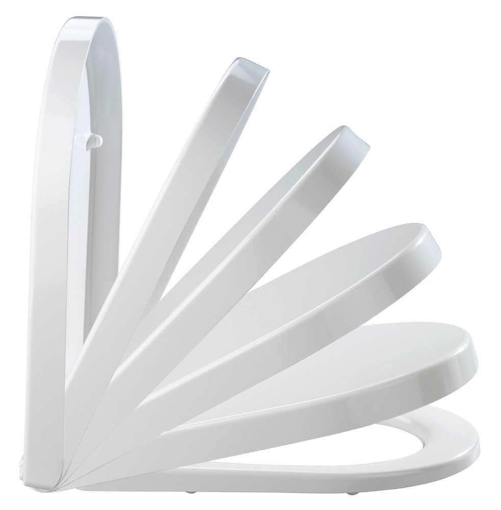 Wenko Palma – Toilettensitz – Duroplast, weiss, mit Deckel, mit Absenkautomatik, 37,5 × 46,5 cm