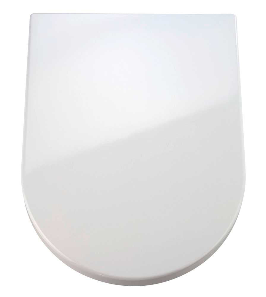 Wenko Palma – Toilettensitz – Duroplast, weiss, mit Deckel, mit Absenkautomatik, 37,5 × 46,5 cm