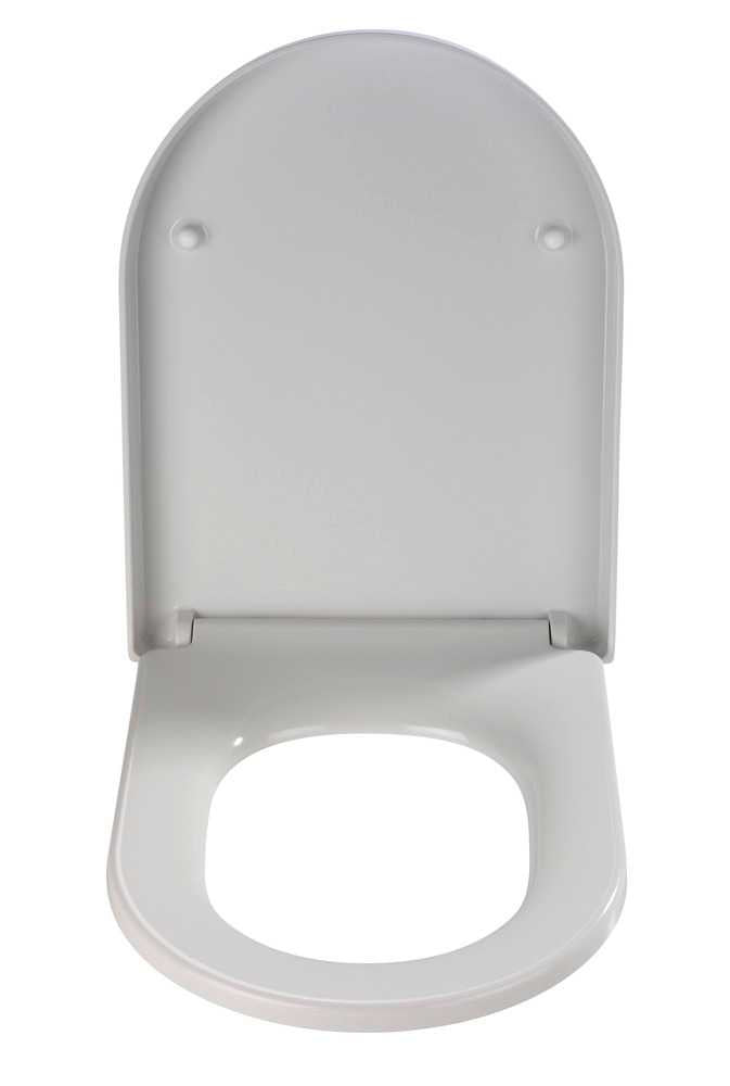 Wenko Palma – Toilettensitz – Duroplast, weiss, mit Deckel, mit Absenkautomatik, 37,5 × 46,5 cm