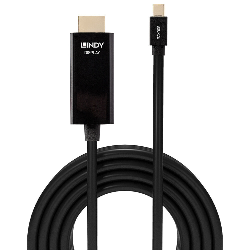 Lindy Mini DisplayPort (Stecker) auf HDMI (Stecker) Adapter, 4K@30 Hz, 2 m
