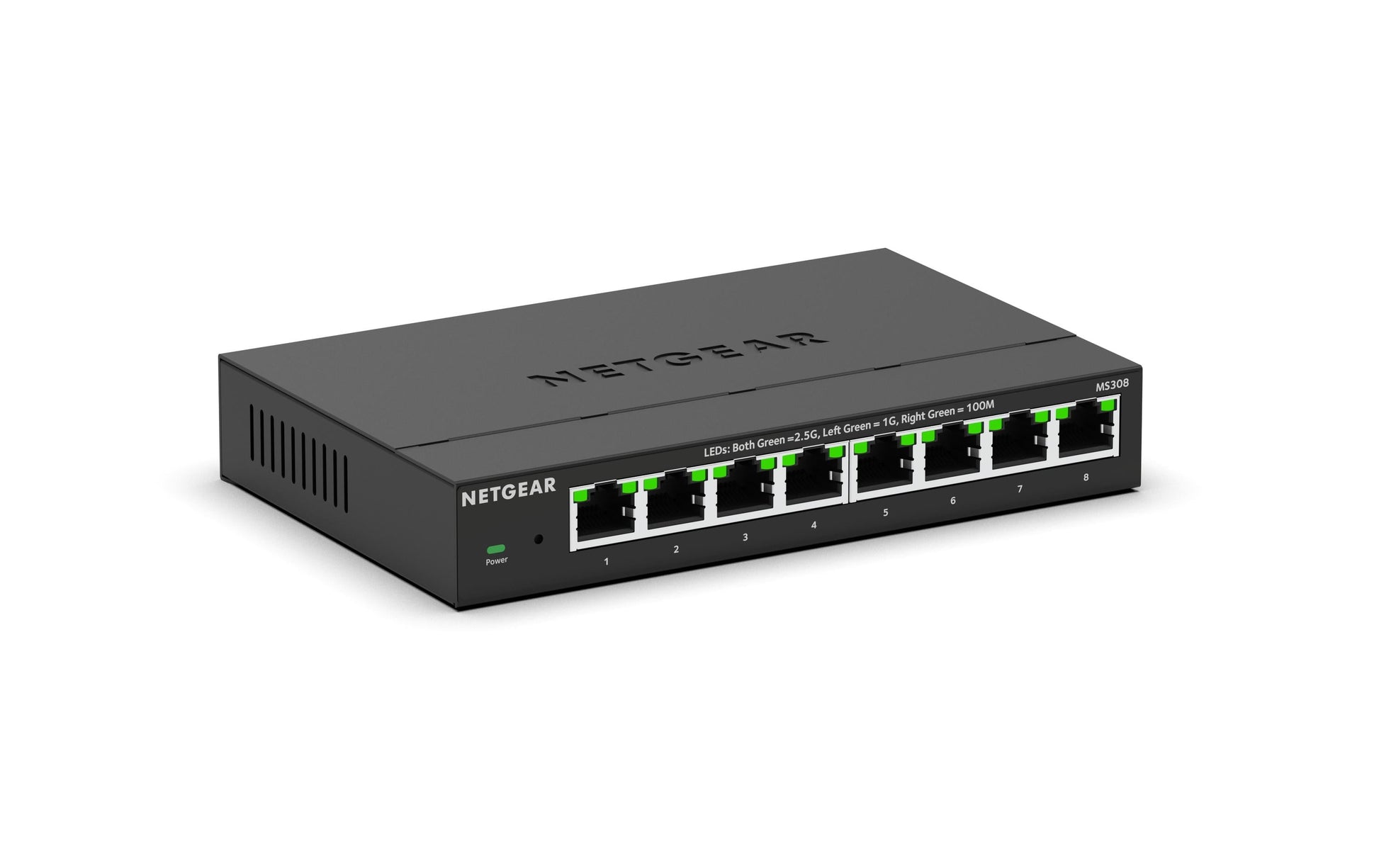 NETGEAR MS308-100EUS – Switch – 8×2.5G, Schwarz, Wandmontage
