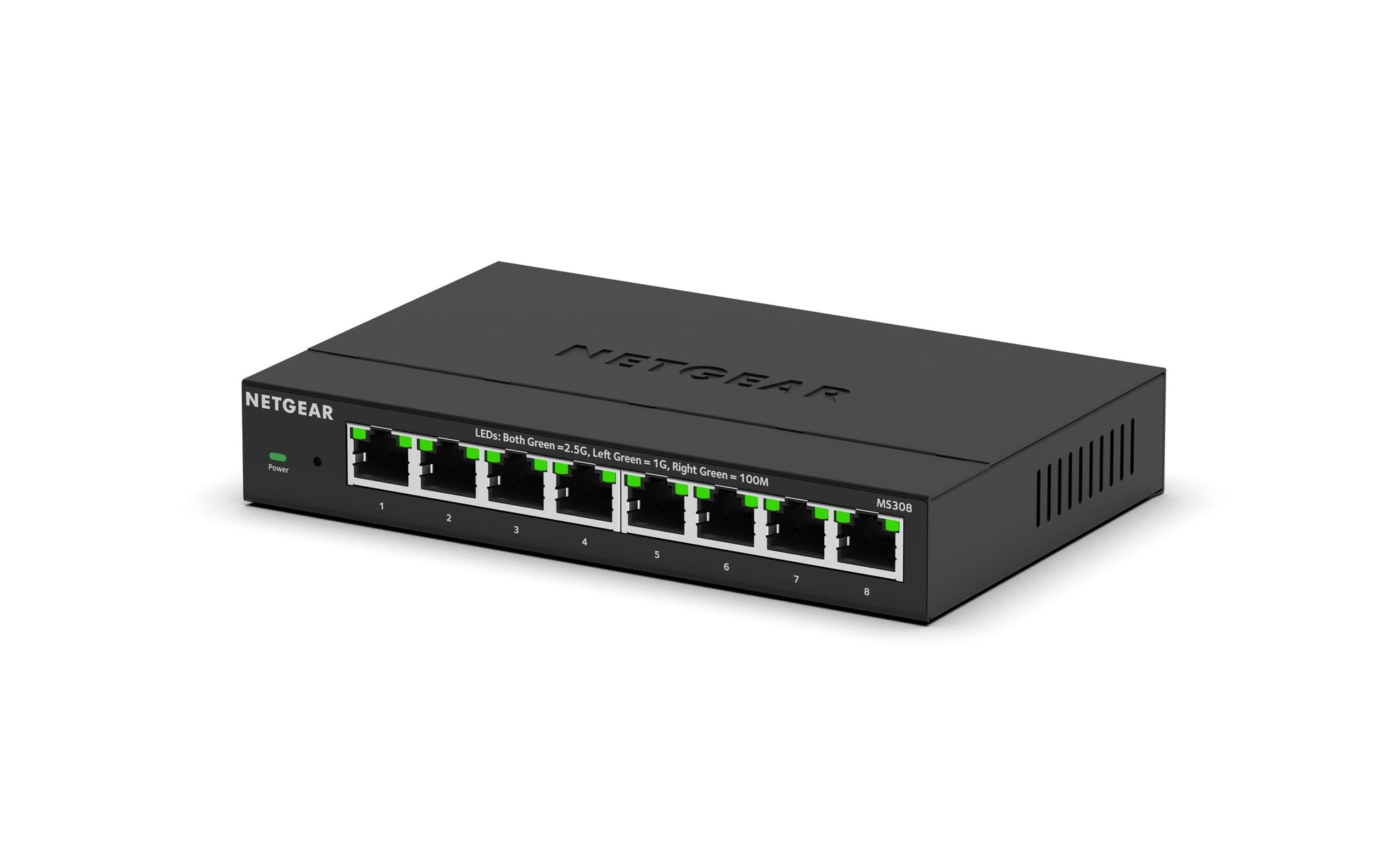 NETGEAR MS308-100EUS – Switch – 8×2.5G, Schwarz, Wandmontage