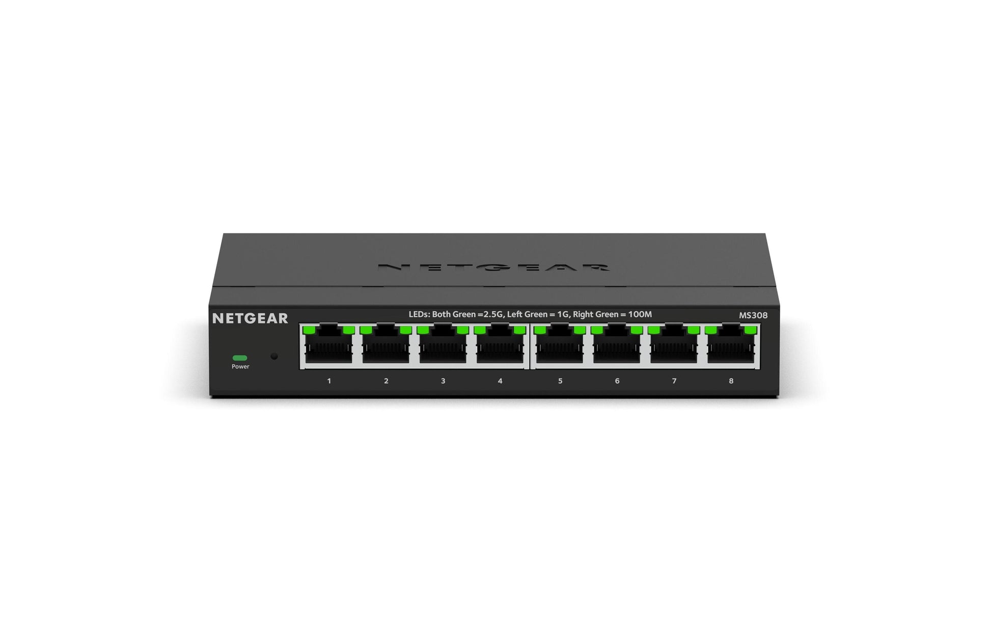 NETGEAR MS308-100EUS – Switch – 8×2.5G, Schwarz, Wandmontage