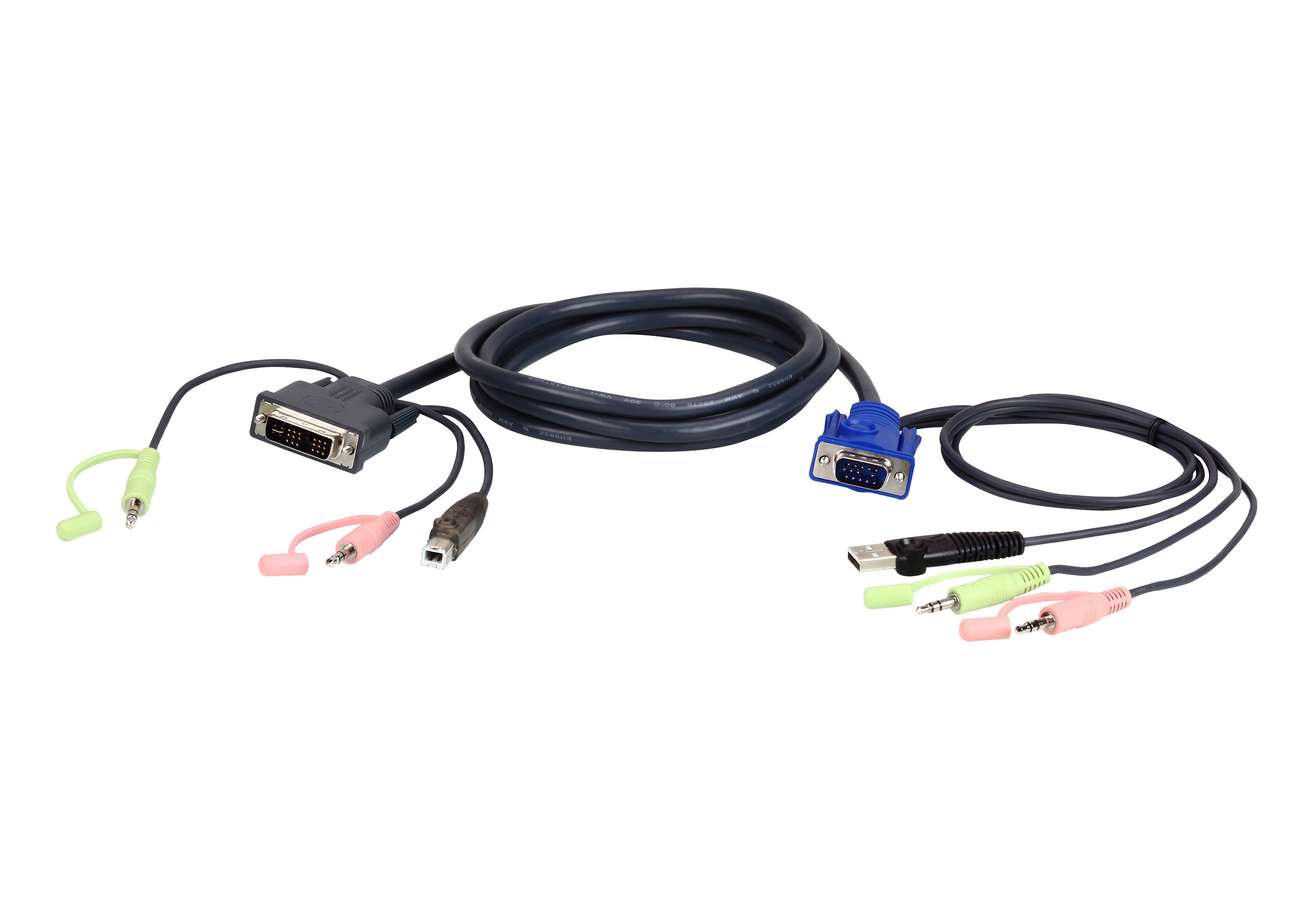 ATEN KVM-Kabelsatz VGA auf DVI-I (Single-Link) – 3 m