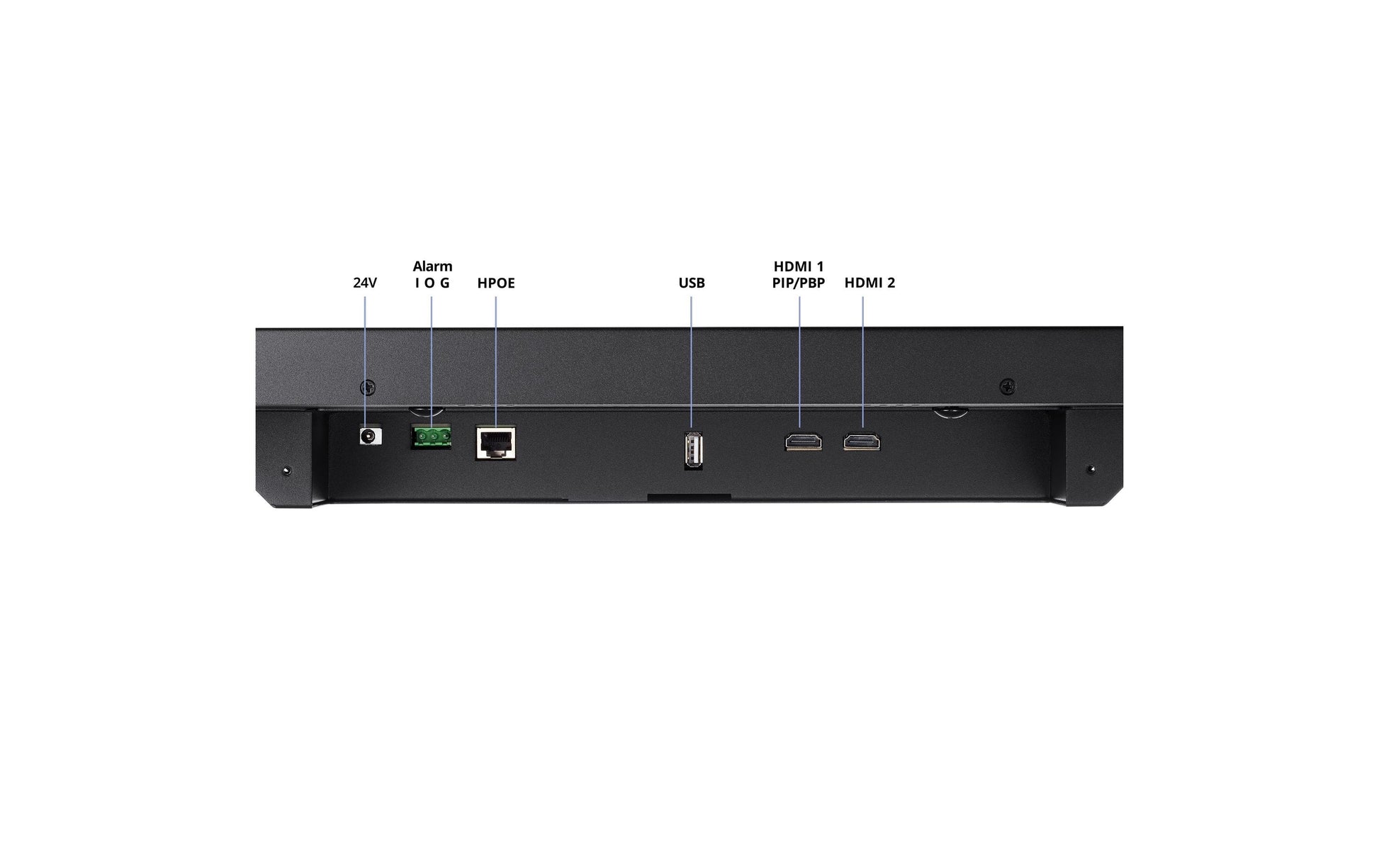 Hanwha Vision SMT-3231PV – Monitor, 32", IPS, 60 Hz, 400 cd/m², Webcam, Lautsprecher, VESA 200 × 200, Schwarz