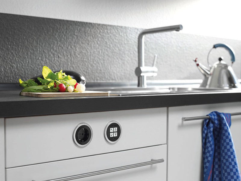 Bachmann PIX Steckdoseneinheit – 1×Schuko (Typ E/F), 2 m, Einbau