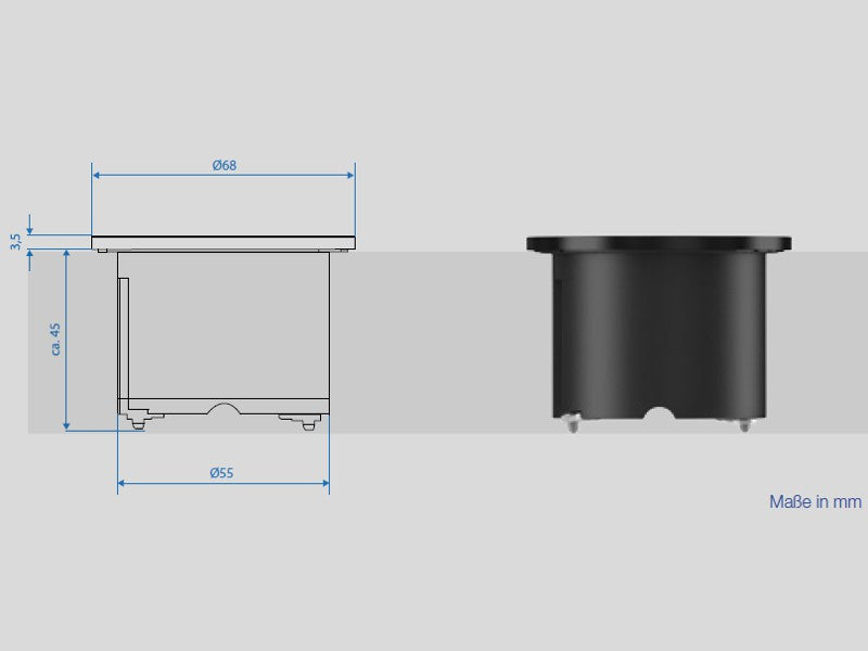 Bachmann PIX Steckdoseneinheit – 1×Schuko (Typ E/F), 2 m, Einbau