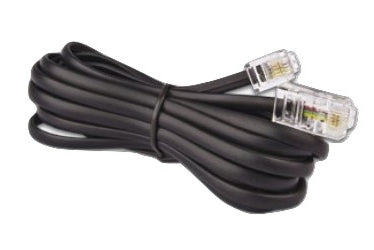 Wirewin Telefonkabel RJ-11 auf RJ-45 – 6 m, Schwarz, 1 Stück