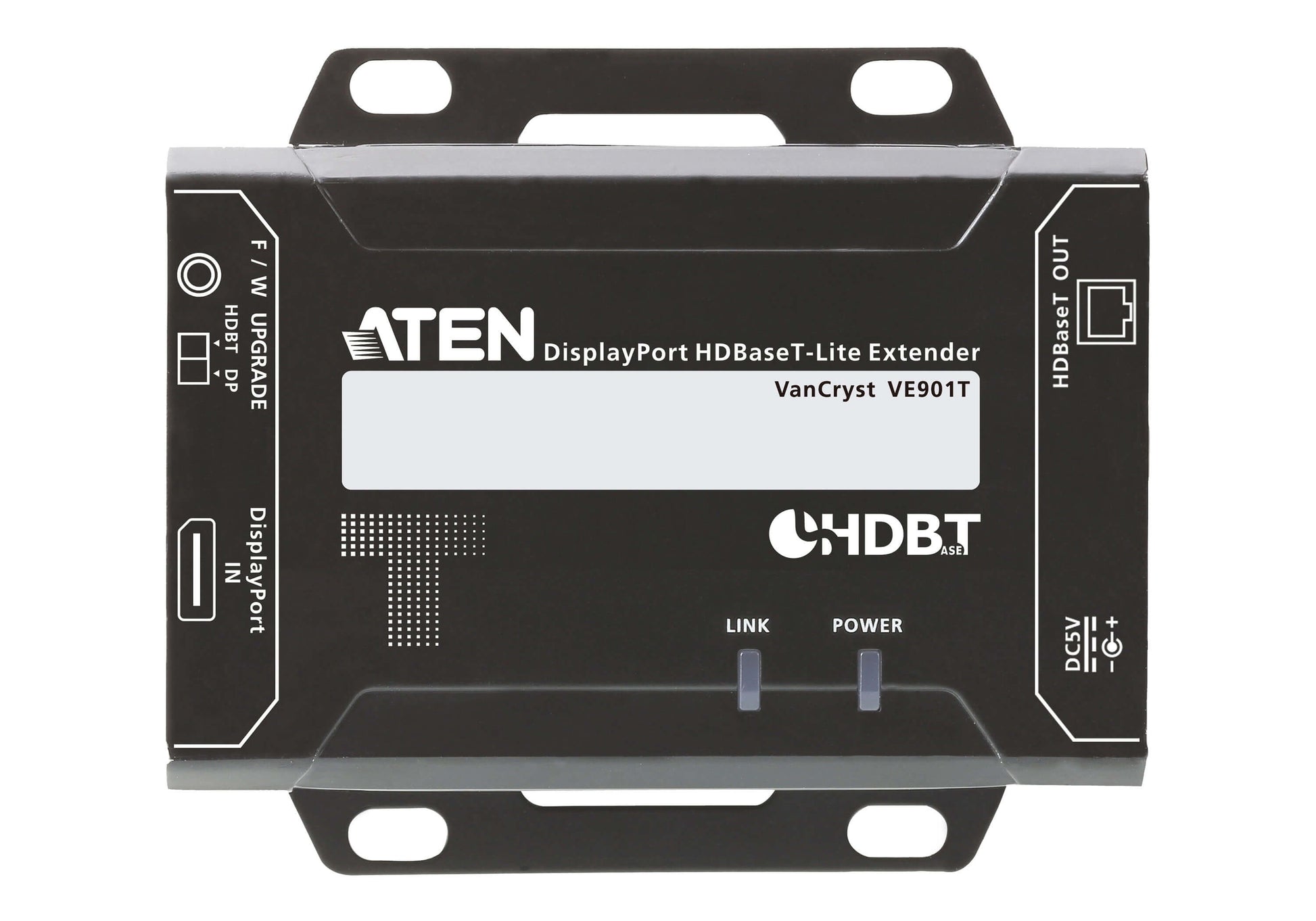 ATEN VE901T – DisplayPort HDBaseT-Lite Sender, HDBaseT, DP Eingang, 4K@30 Hz, 70 m, Schwarz