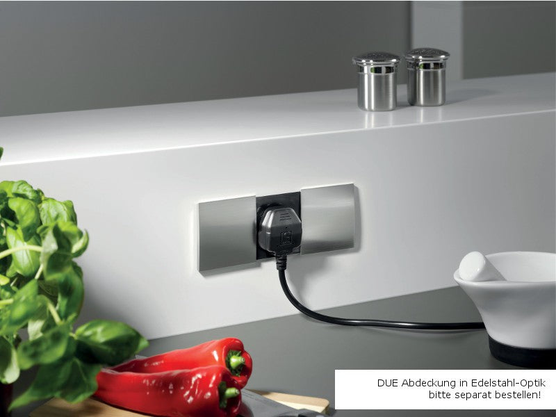 Bachmann DUE Einbausteckdosenleiste, 2×Schuko (Typ F), Einbau, Eingang Wieland GST18i3, 0,2 m – Schwarz