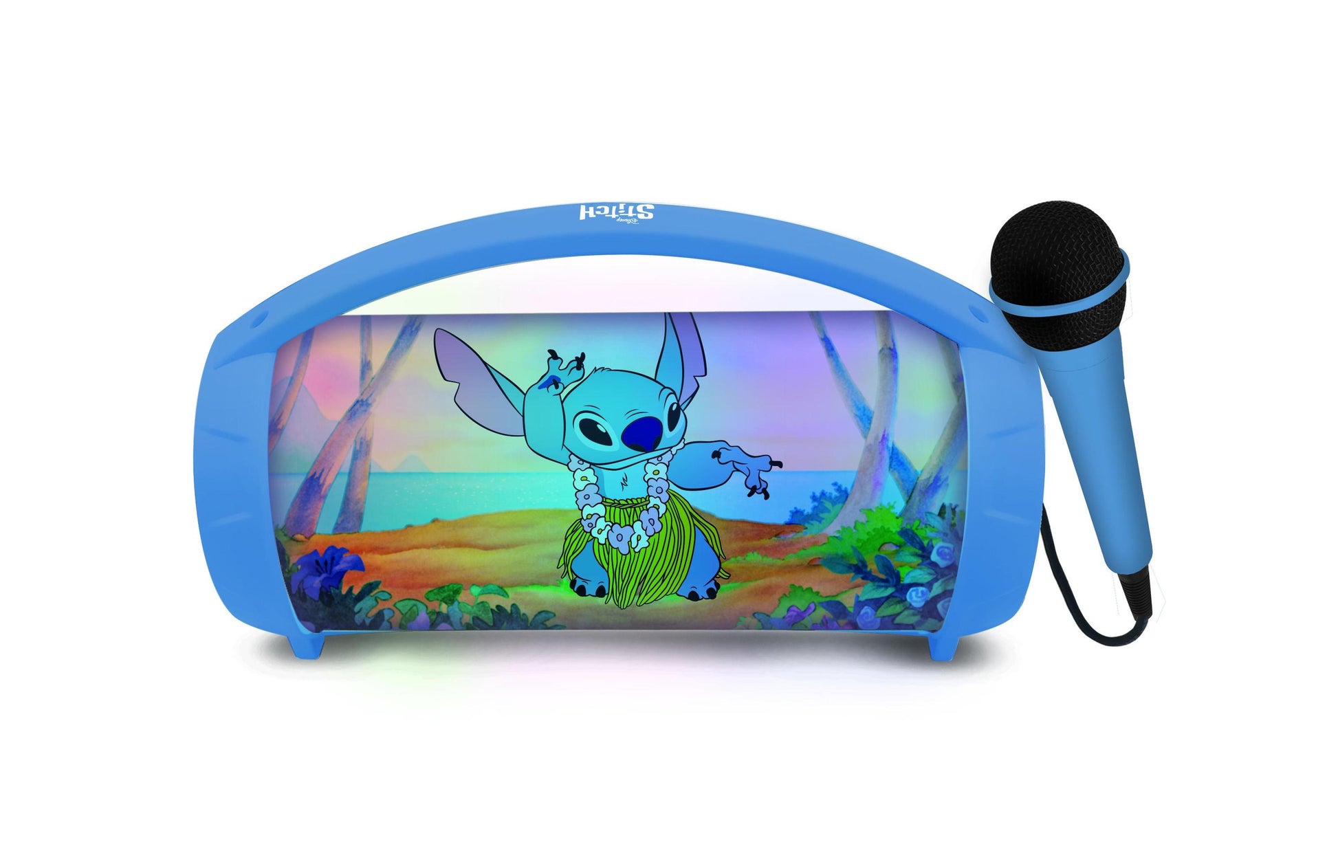 Lexibook BTP585DZ Stitch – Bluetooth-Lautsprecher – 3 h Akkulaufzeit, mit Lichteffekten, Hellblau