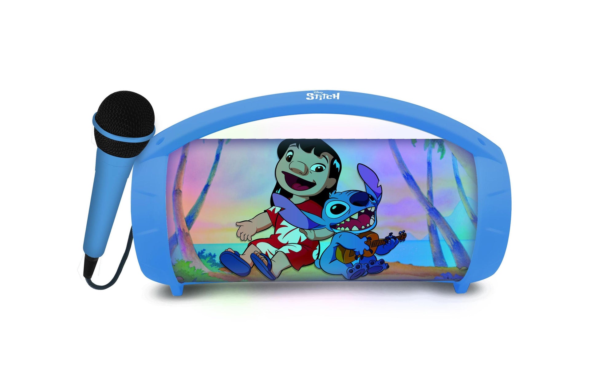 Lexibook BTP585DZ Stitch – Bluetooth-Lautsprecher – 3 h Akkulaufzeit, mit Lichteffekten, Hellblau