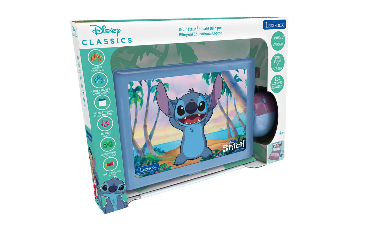 Lexibook Kinder-Laptop – Stitch, 124 Aktivitäten, ab 4 Jahren, Deutsch, Englisch