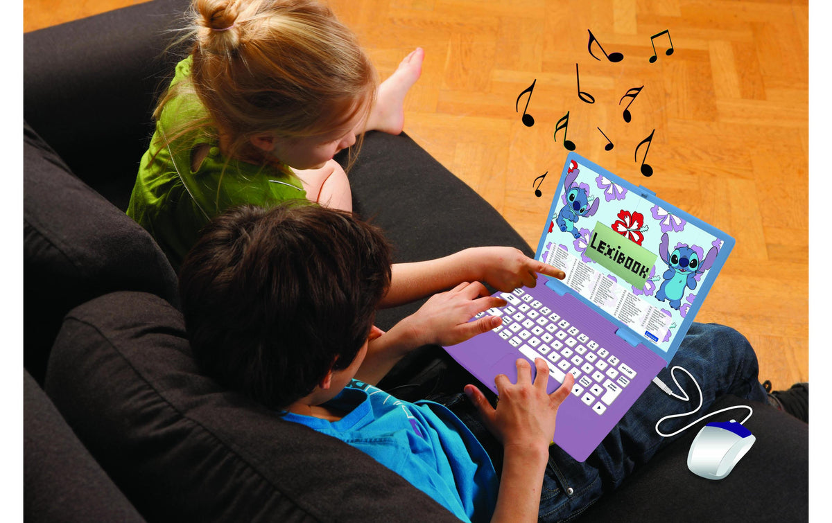 Lexibook Kinder-Laptop – Stitch, 124 Aktivitäten, ab 4 Jahren, Deutsch, Englisch