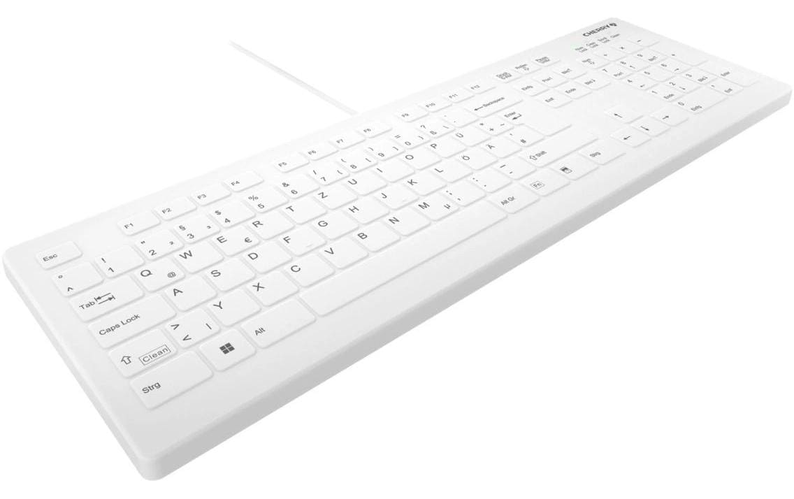 CHERRY AK-C8112 – Tastatur, kabelgebunden (USB-A), CH-Layout (DE-CH), Fullsize (mit Ziffernblock), Scherenmechanik