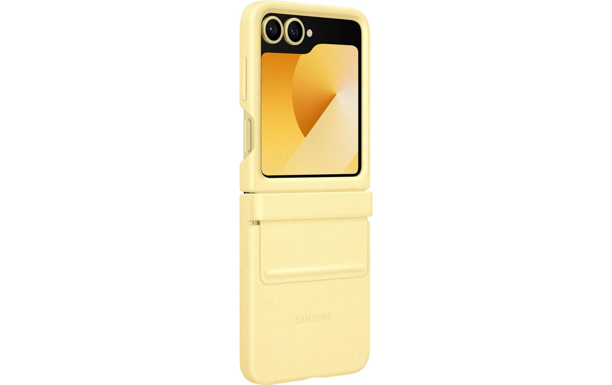 Samsung Backcover – für Samsung Galaxy Z Flip6 – gelb – Leder