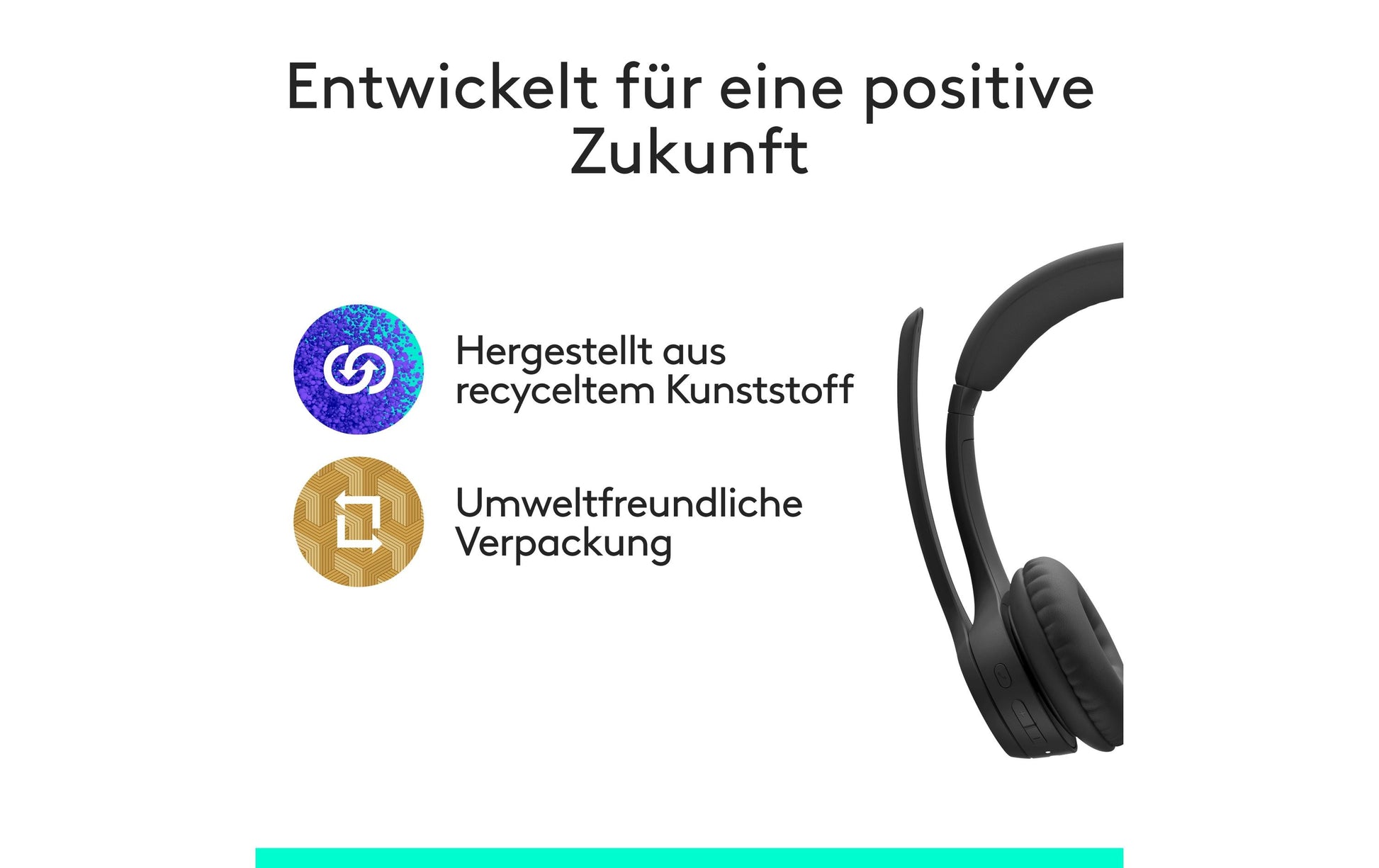 Logitech ZONE 305 – Headset – Bluetooth, USB-A-Dongle, UC-Version – Schwarz