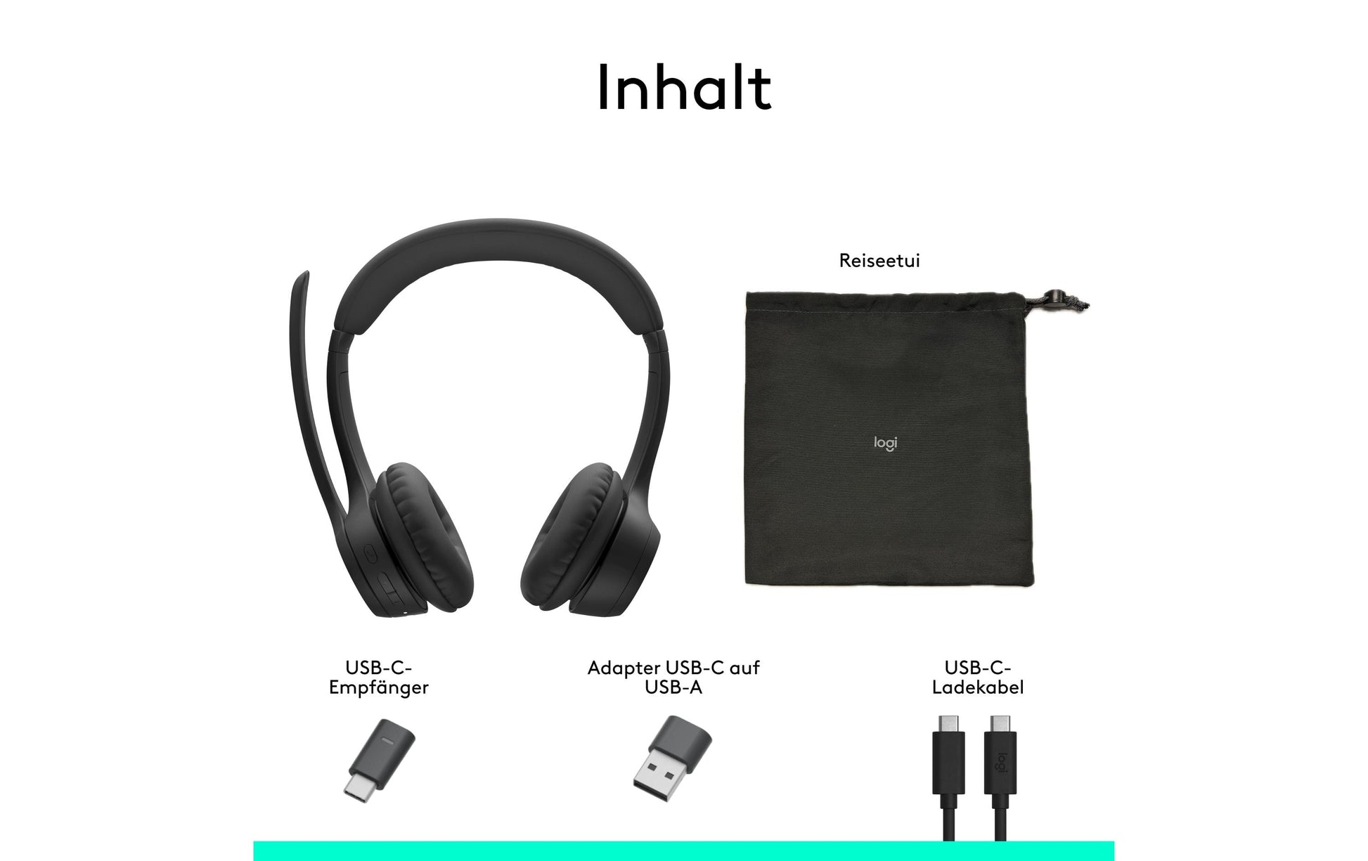 Logitech Zone 305 – Headset – USB‑A – für Microsoft Teams – Schwarz