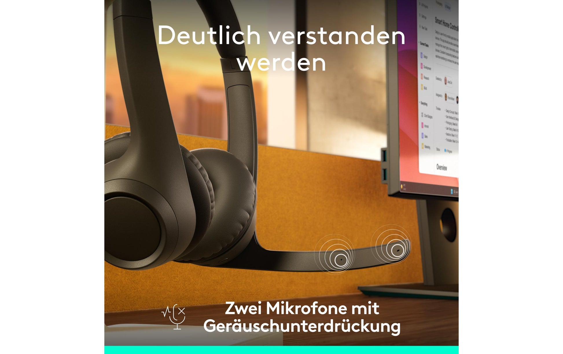 Logitech ZONE 305 – Headset – Bluetooth, USB-A-Dongle, UC-Version – Schwarz