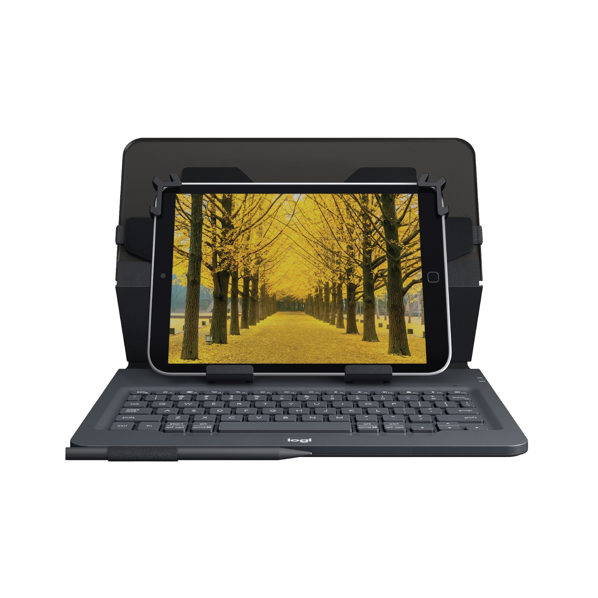 Logitech Tastatur-Case für 9–10,5" Tablets (iPad, Samsung, Kindle Fire) – Bluetooth, UK – Schwarz