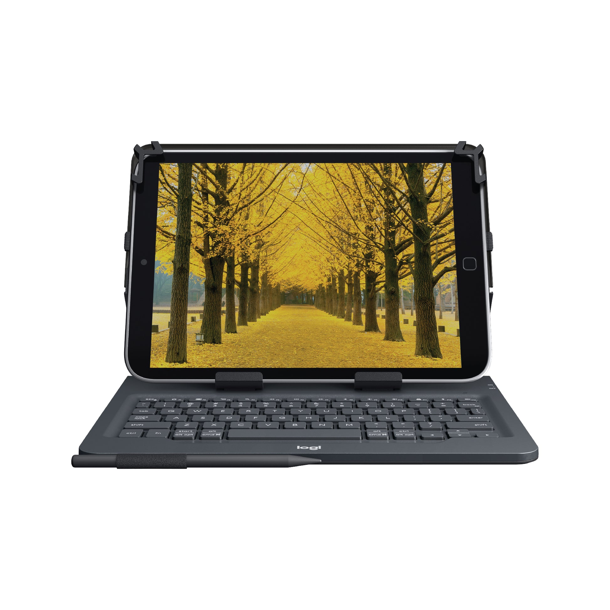 Logitech Tastatur-Case für 9–10,5" Tablets (iPad, Samsung, Kindle Fire) – Bluetooth, UK – Schwarz