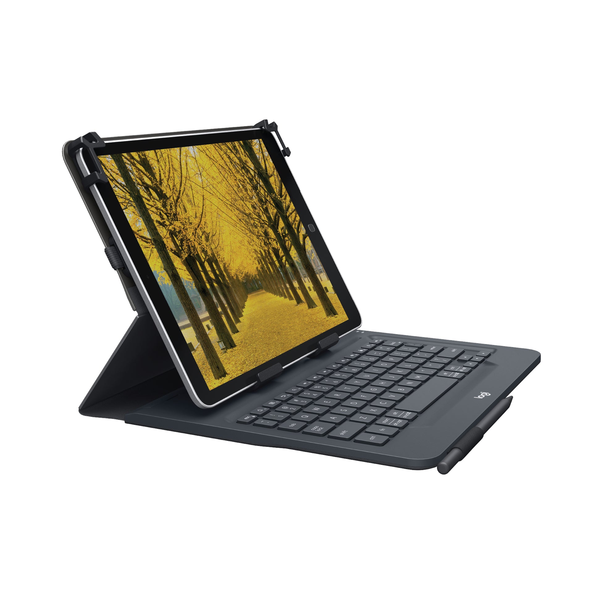 Logitech Tastatur-Case für 9–10,5" Tablets (iPad, Samsung, Kindle Fire) – Bluetooth, UK – Schwarz