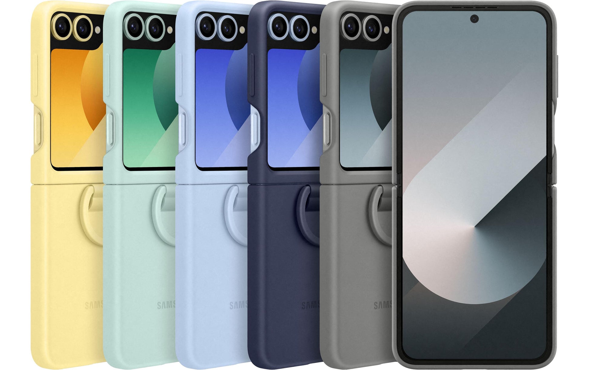 Samsung Backcover – für Samsung Galaxy Z Flip6 – grau – Silikon