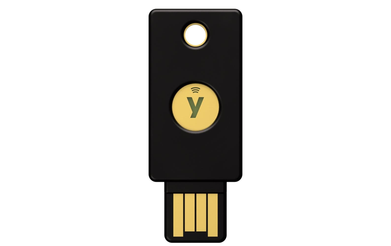 Yubico Sicherheitsschlüssel – USB-A (Stecker) – NFC, FIDO 2 – Schwarz – für Android, Windows 10, iOS