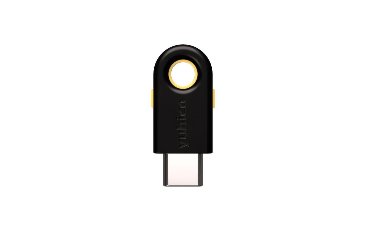 Yubico FIDO-HID-Gerät YubiKey 5C – für Windows, Mac OS, Linux, schwarz, IP68