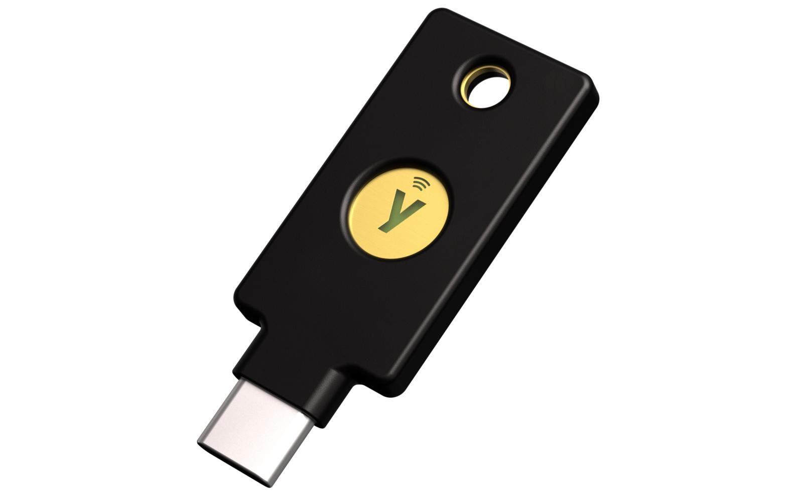 Yubico USB-Sicherheitsschlüssel – USB-C (Stecker) – NFC – Schwarz – für Android, Windows 10, iOS