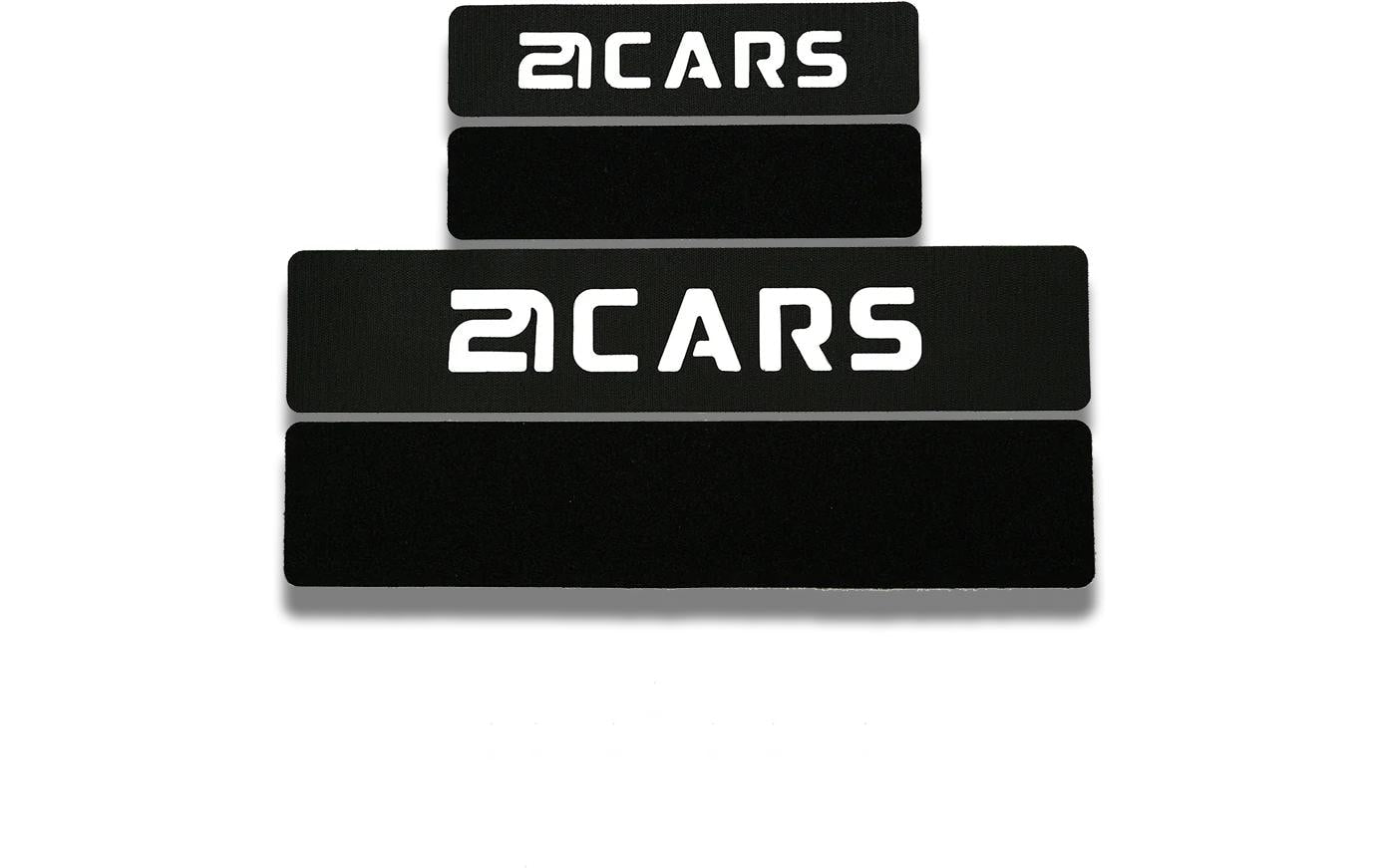 21CARS Klett-Kennzeichenhalter – schwarz/weiss