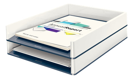Leitz Briefkorb – Kunststoff, metallisch, weiss, Serie 53611001