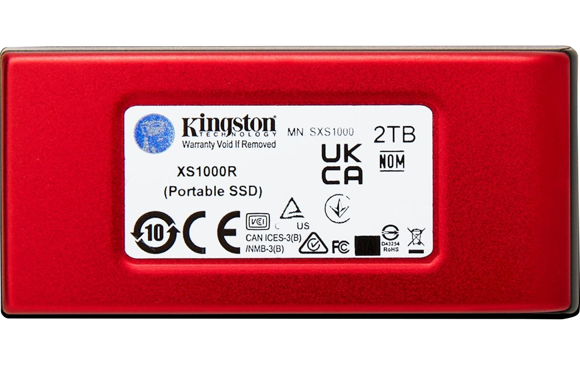 Kingston Technology Kingston XS1000R Speichergerät – 2 TB, USB 3.2 Gen 2, Rot