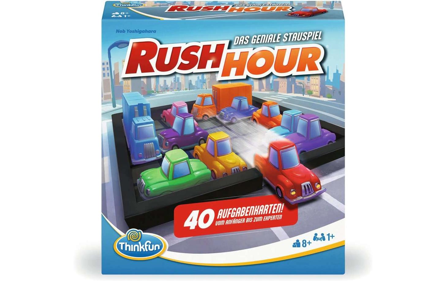 ThinkFun Rush Hour – Logikspiel, 1 Spieler, ab 8 Jahren, 15 Min., mehrsprachig