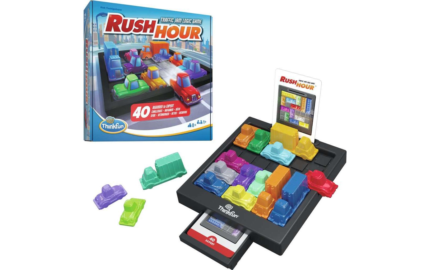 ThinkFun Rush Hour – Logikspiel, 1 Spieler, ab 8 Jahren, 15 Min., mehrsprachig