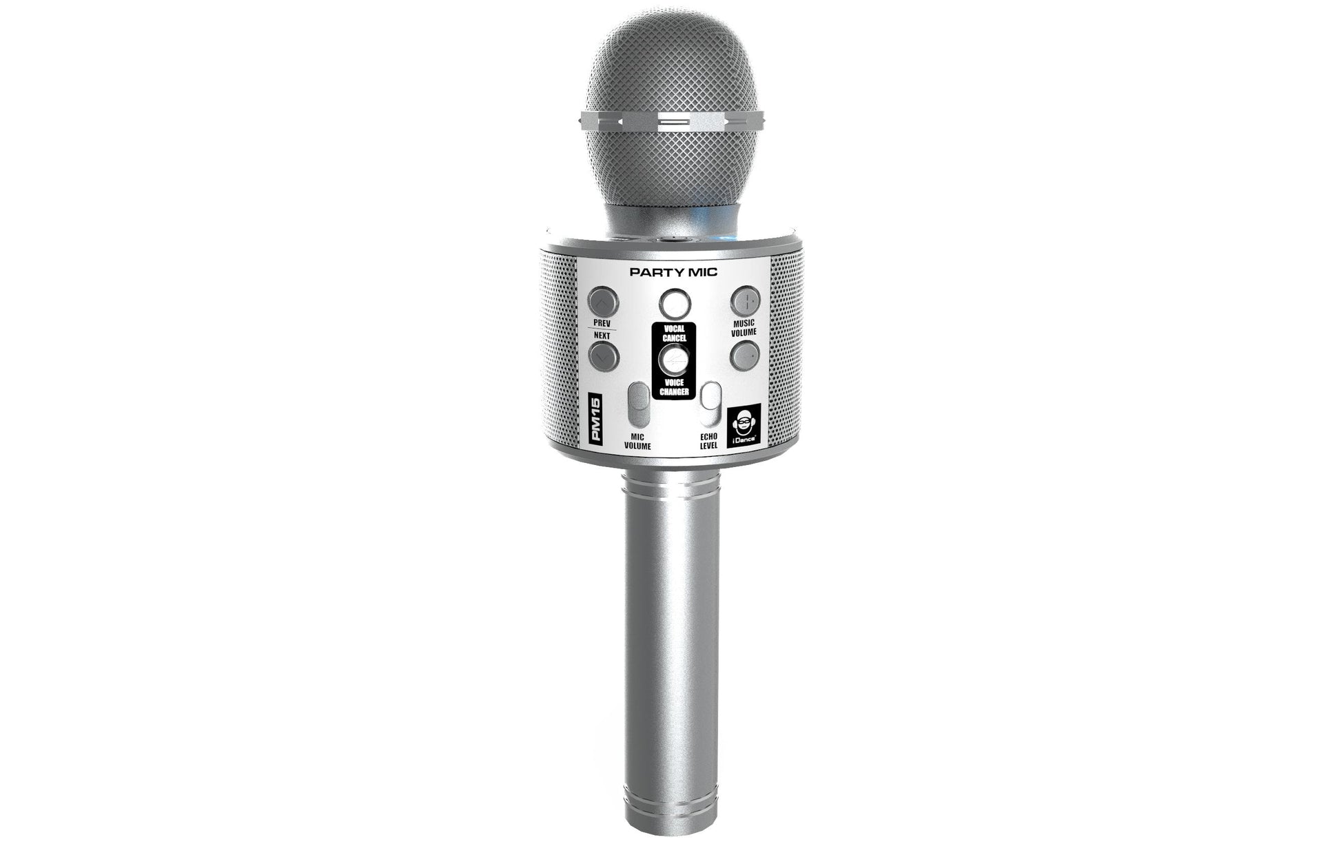 iDance PM15 – Mikrofon, Funk & USB, Gesang & Sprache, Silber