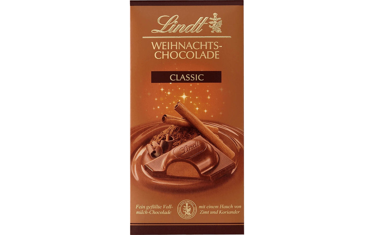Lindt Weihnachtstafel Schokolade – Vollmilch, Zimt & Koriander – 100 g