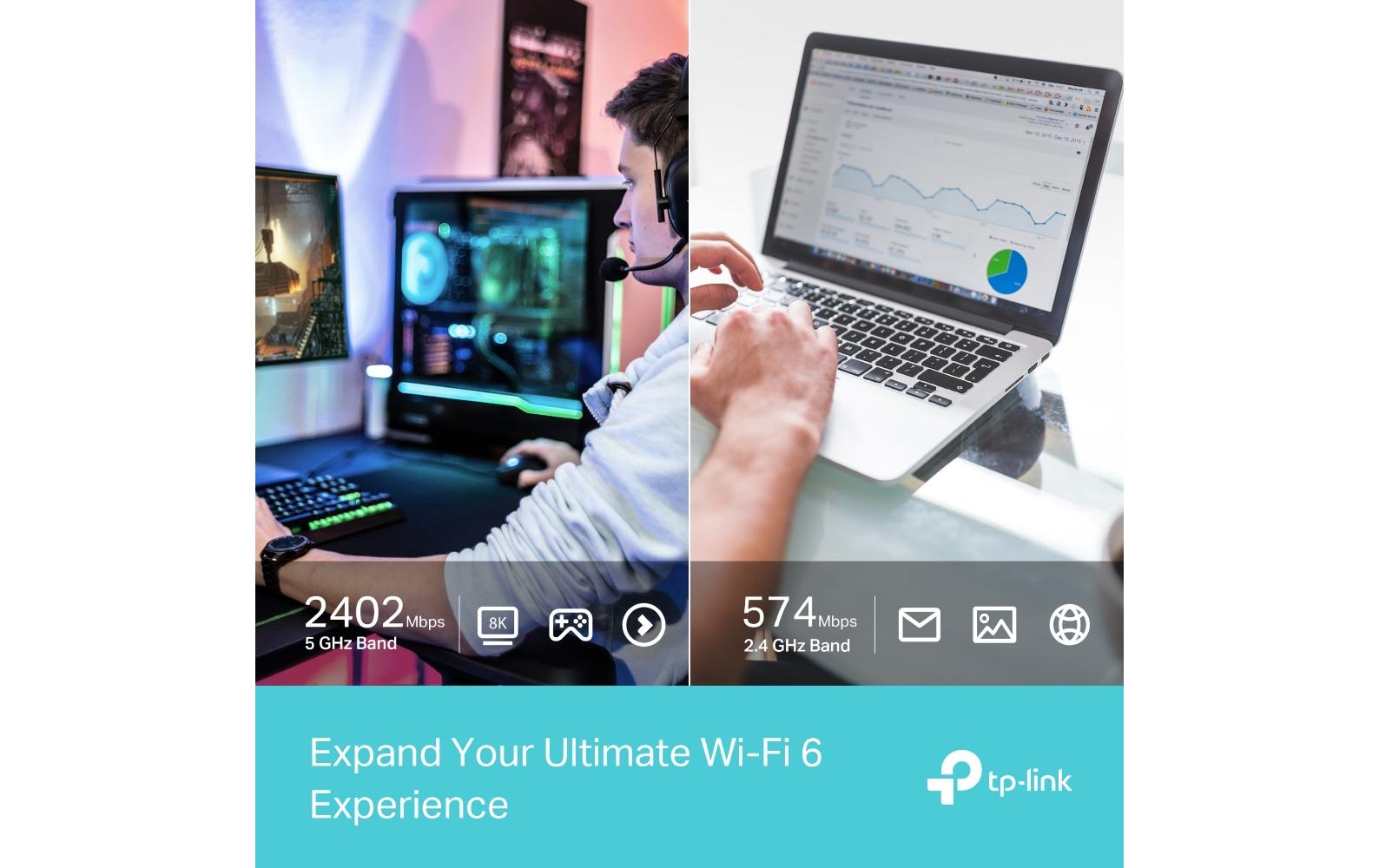 TP-Link Archer TX50UH USB-WLAN-Adapter – Wi-Fi 6, bis 3000 Mbit/s, Dual-Band, USB 3.2 Gen 1