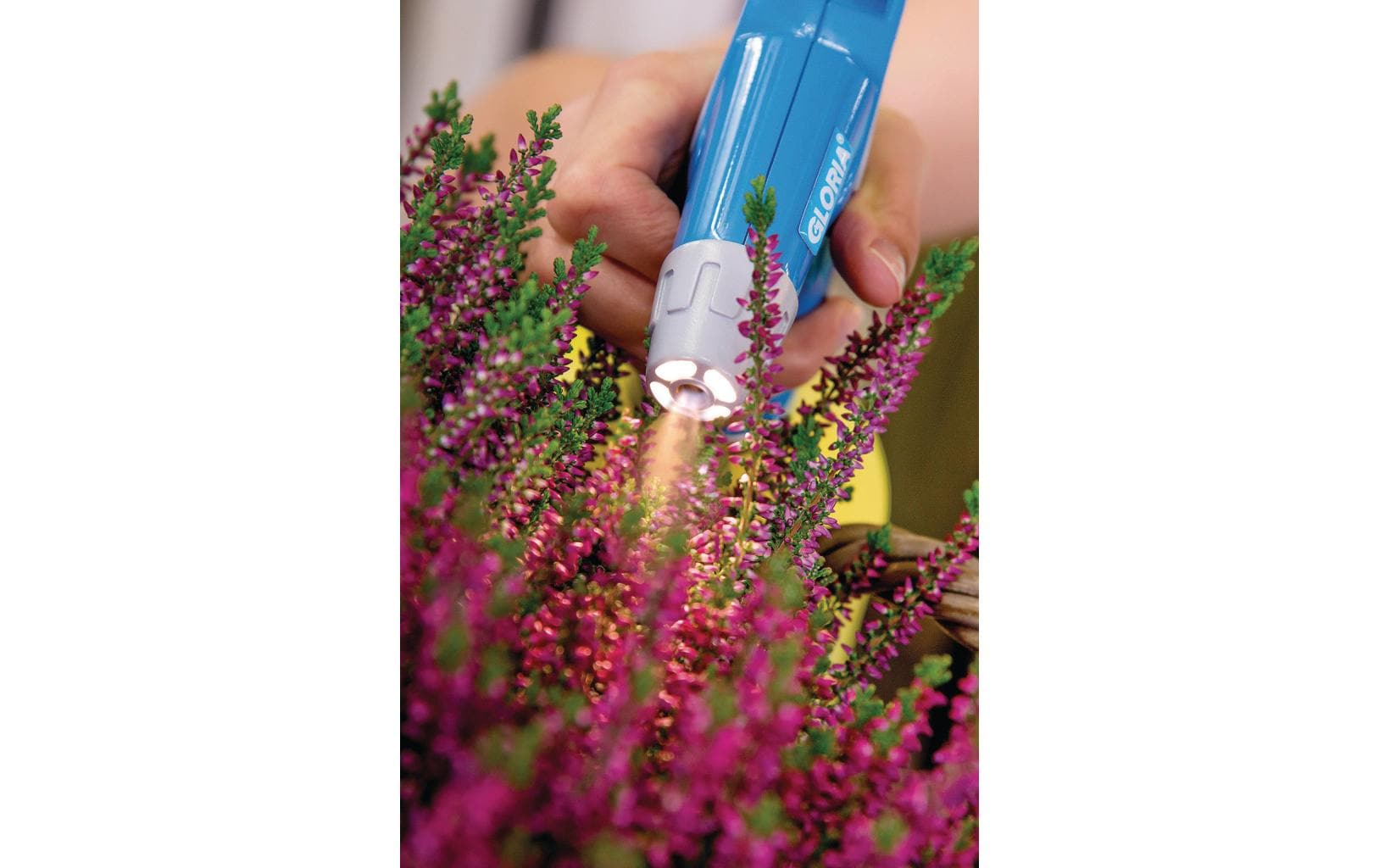 Gloria Sprühflasche AutoPump Mini – 1 l – gelb/hellblau