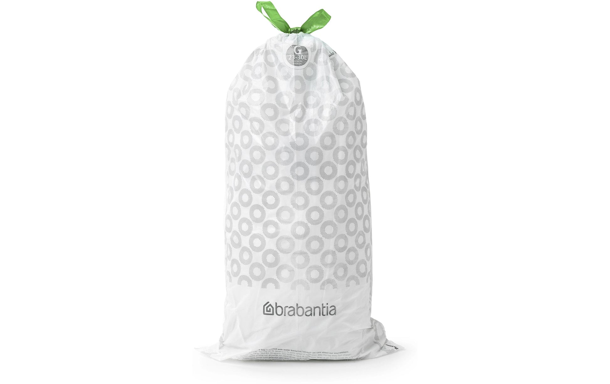 Brabantia Kehrichtsack für PerfectFit G – 30 l, mit Zugband, PE, weiss, 40 Stk
