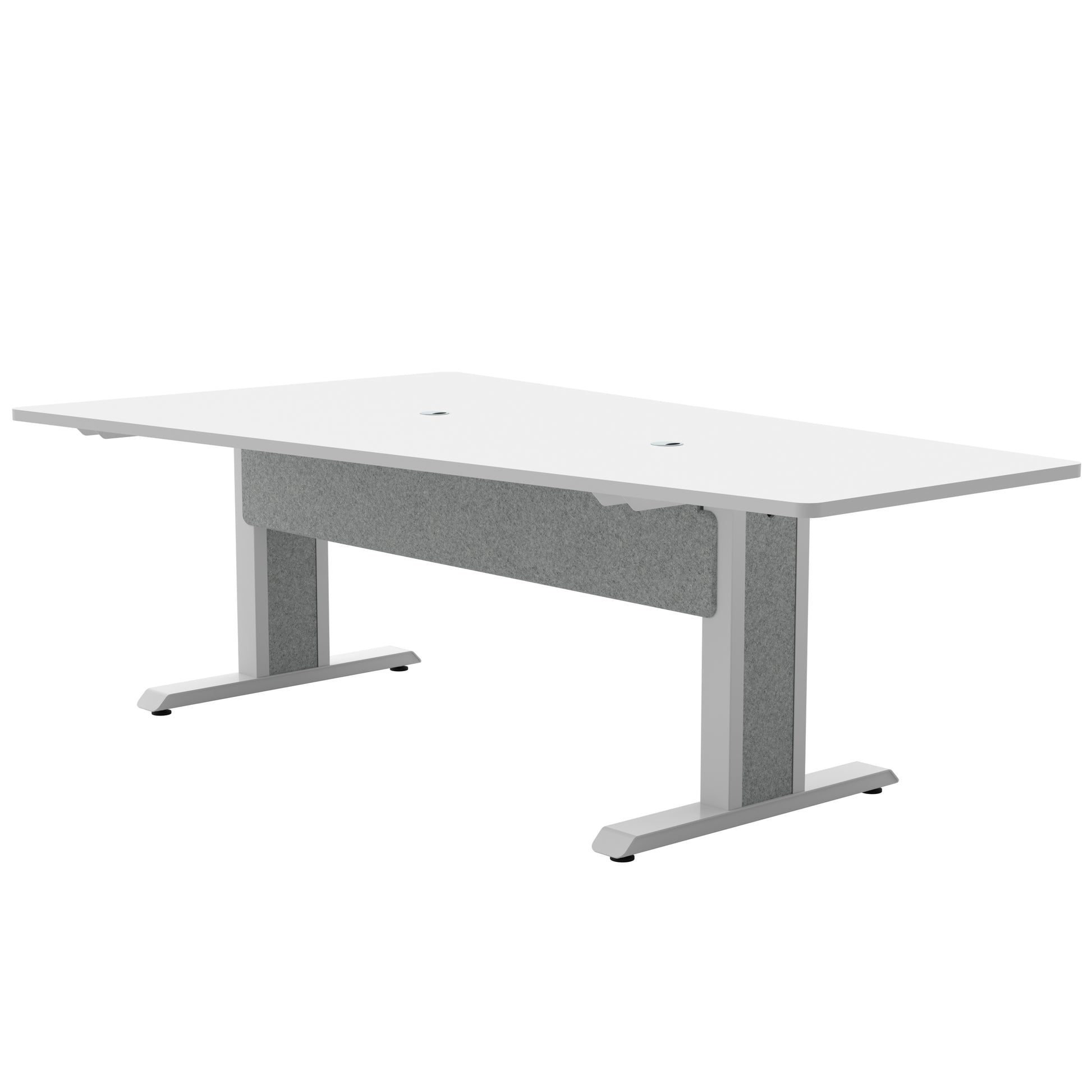 Middle Atlantic FM-TAN-0905430-D8W – Höhenverstellbarer Tisch, 228,5 × 228,5 cm, weiss/weiss, Hochdrucklaminat