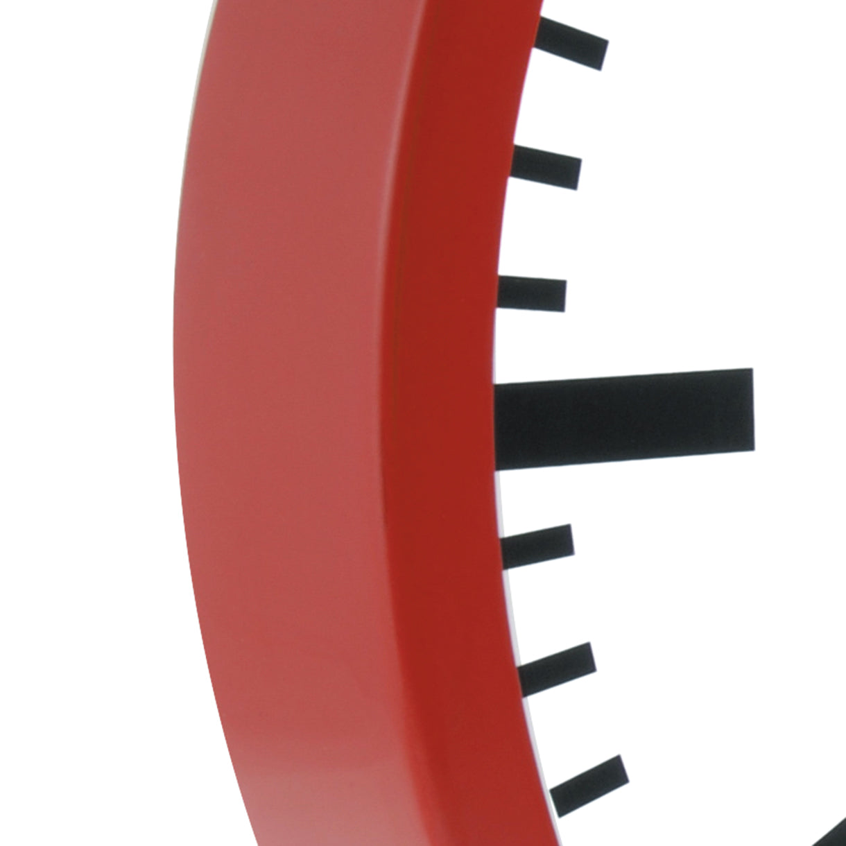 Mondaine Wanduhr – Ø 25 cm, rot, Glas, lautlos